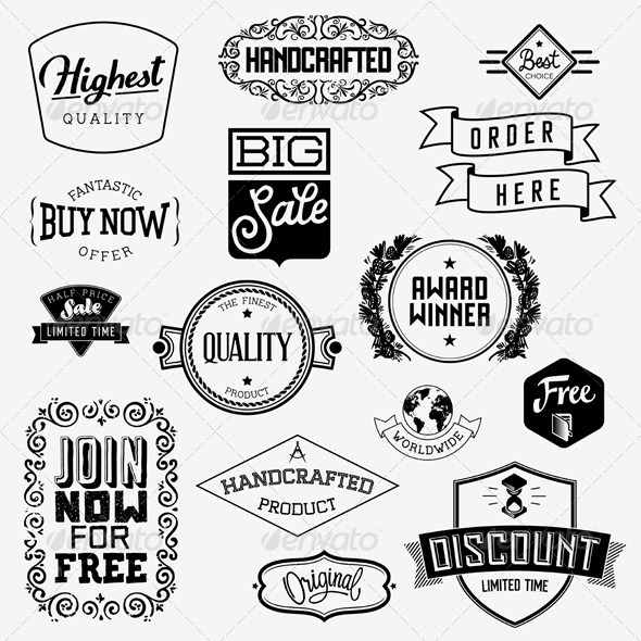 Vector Vintage Badges Vector Vintage Badges