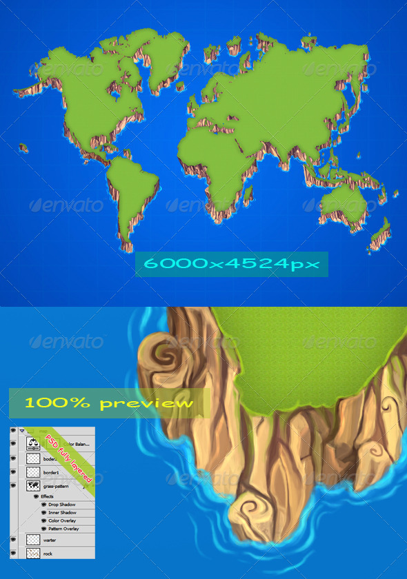 3D Map Cartoon 3D Map Cartoon