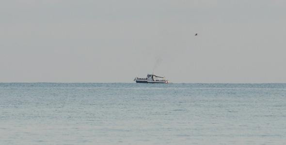 Boat Floats On The Sea Boat Floats On The Sea