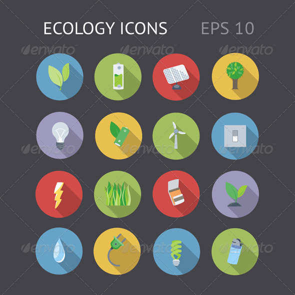 Flat Icons For Ecology Flat Icons For Ecology