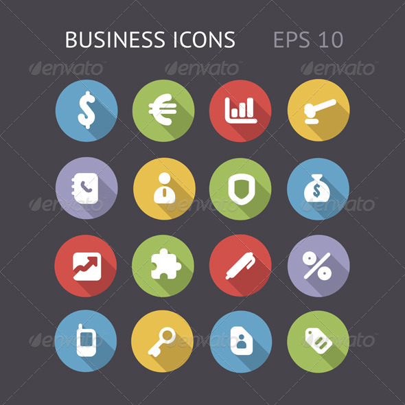 Flat Icons For Business Flat Icons For Business