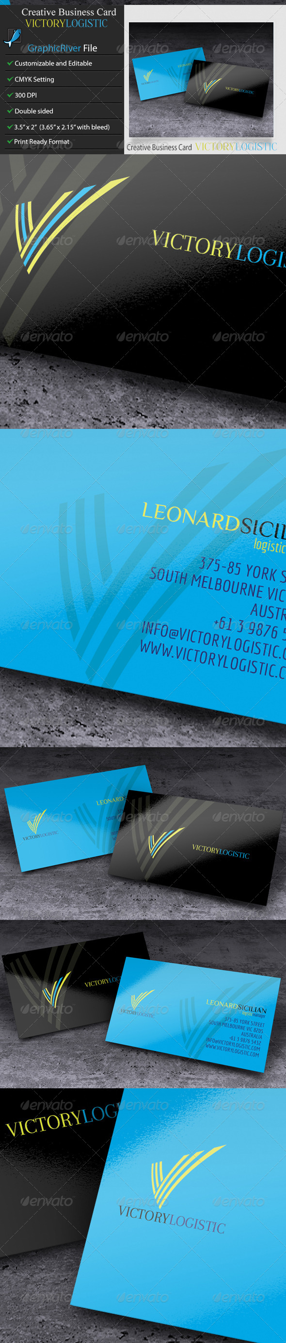 Creative Business Card Victory Logistic Creative Business Card Victory Logistic