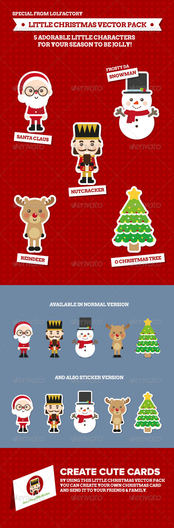 Little Christmas Character Vector Pack Little Christmas Character Vector Pack