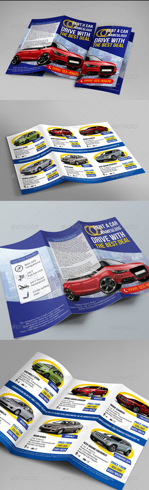 Rent a Car Trifold Rent a Car Trifold