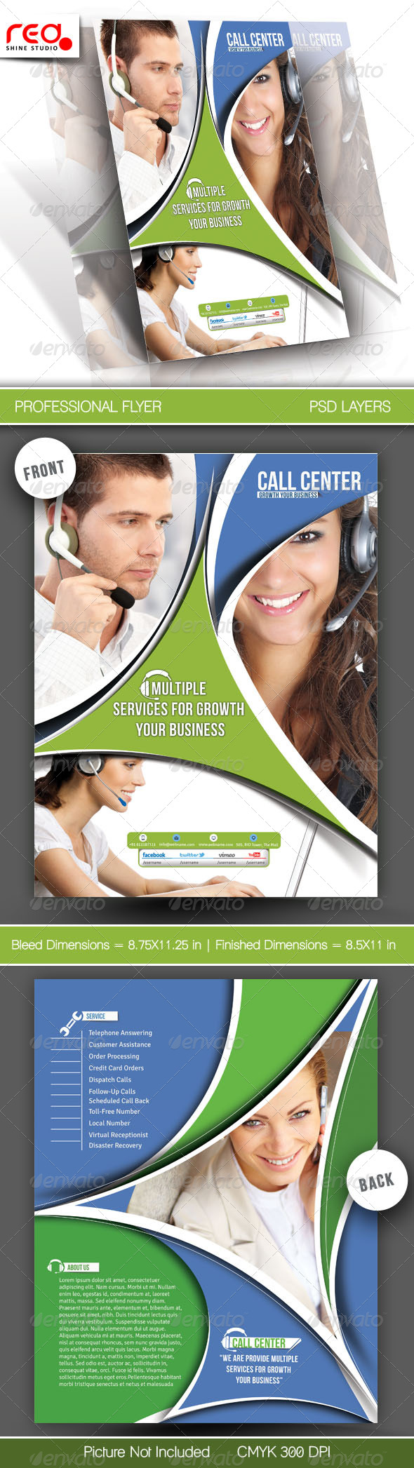 Customer Support Flyer & Poster Template 2 Customer Support Flyer & Poster Template 2