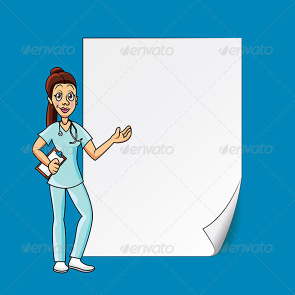 Doctor with Blank Paper Doctor with Blank Paper