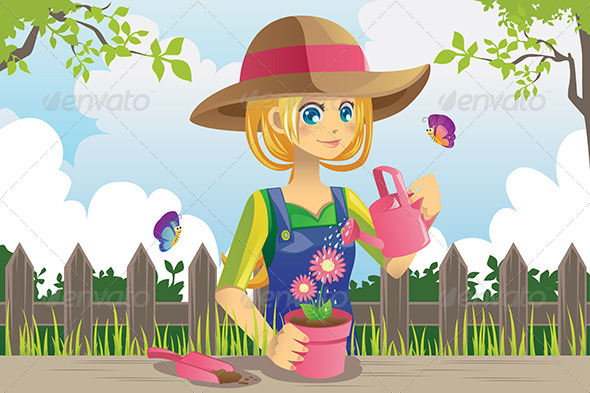 Gardening Woman Gardening Woman