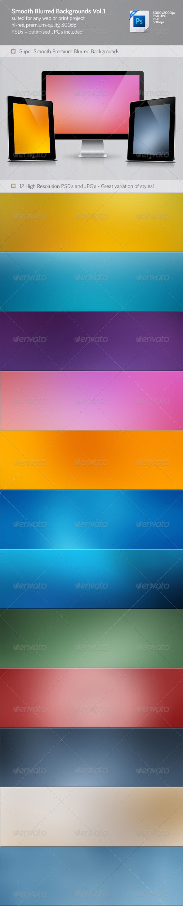 Smooth Blurred Backgrounds Vol.1 Smooth Blurred Backgrounds Vol.1