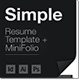 Simple Resume / CV Template + Mini Portfolio Simple Resume / CV Template + Mini Portfolio - GraphicRiver Item for Sale
