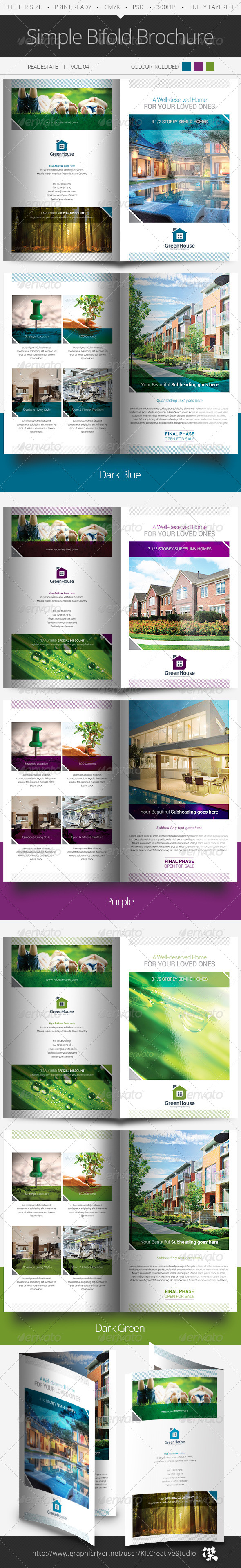 Simple Bifold Brochure Vol.04 Simple Bifold Brochure Vol.04