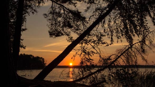 Sunrise and Sunset on Lake Time Lapse 2 shots Sunrise and Sunset on Lake Time Lapse 2 shots