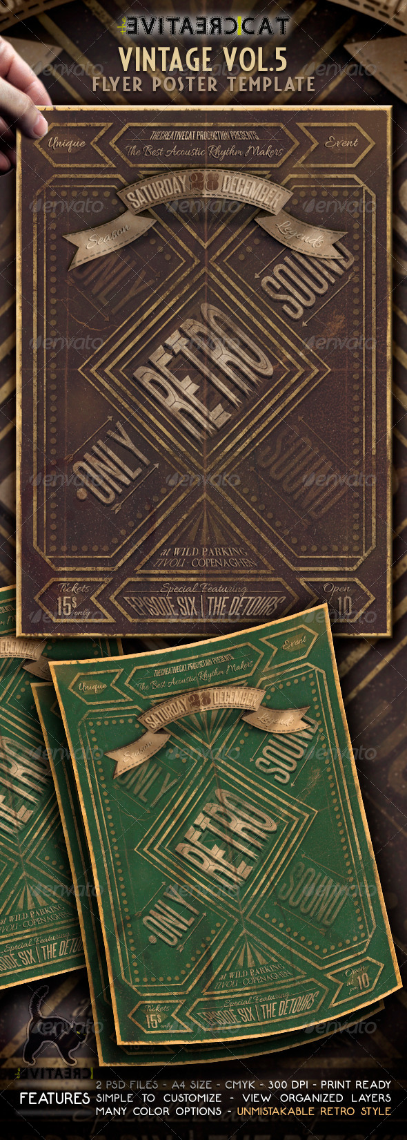 Vintage Flyer/Poster Vol. 5 - Events Flyers