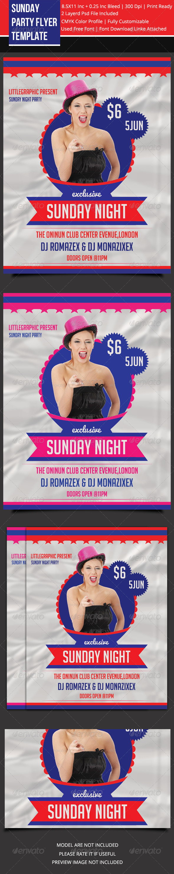 Sunday Party Flyer 2 - Clubs & Parties Events