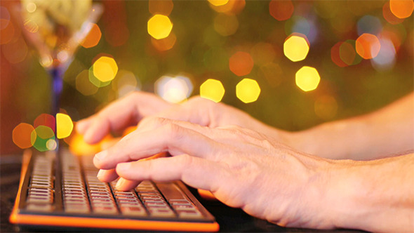 Typing On Computer Keyboard Typing On Computer Keyboard