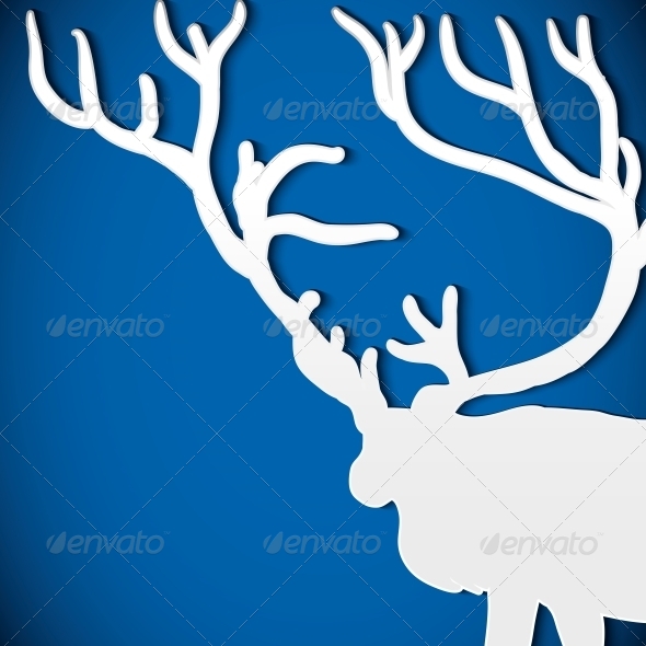 Christmas Background with Deer Christmas Background with Deer