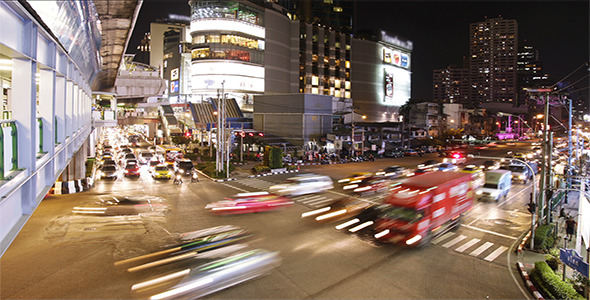 Night Traffic Jam Timelapse in Busy City Night Traffic Jam Timelapse in Busy City