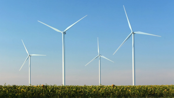 Blue Sky And Wind Power Blue Sky And Wind Power