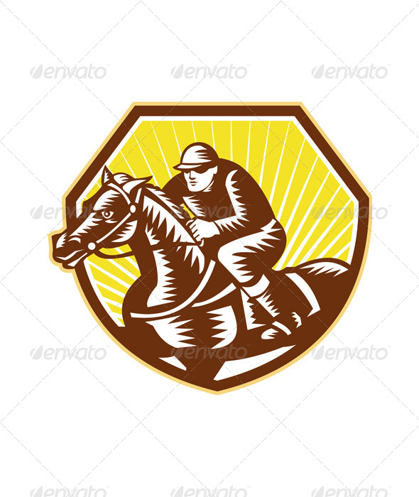 Thoroughbred Horse Racing Woodcut Retro Thoroughbred Horse Racing Woodcut Retro