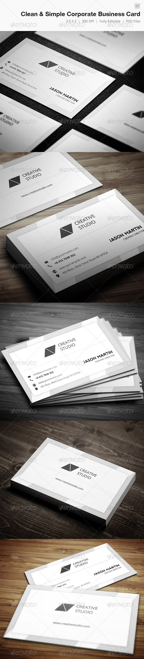 Clean & Simple Corporate Business Card 07 Clean & Simple Corporate Business Card 07