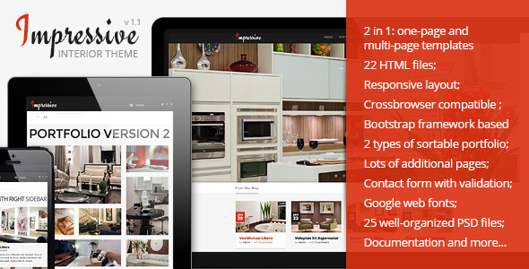 Impressive - Interior Responsive HTML5 Template