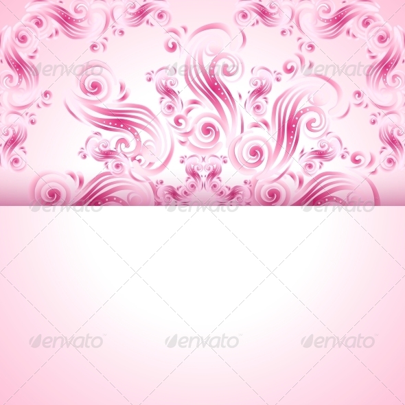 Vintage Background with Swirl Ornaments Vintage Background with Swirl Ornaments