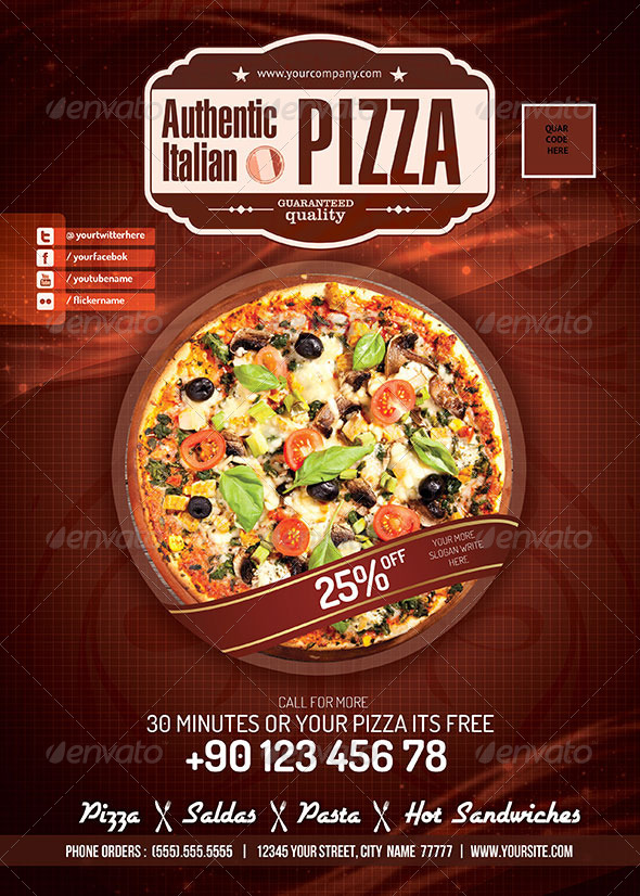 Pizza Flyer Psd Free » Fixride.com