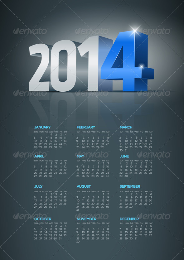 Year 2014 Calendar