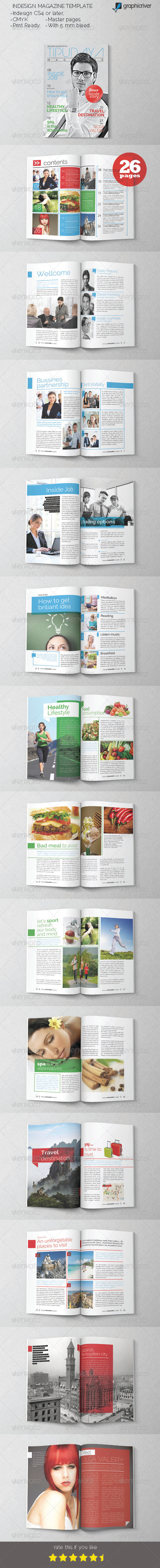 Indesign Magazine Template Indesign Magazine Template