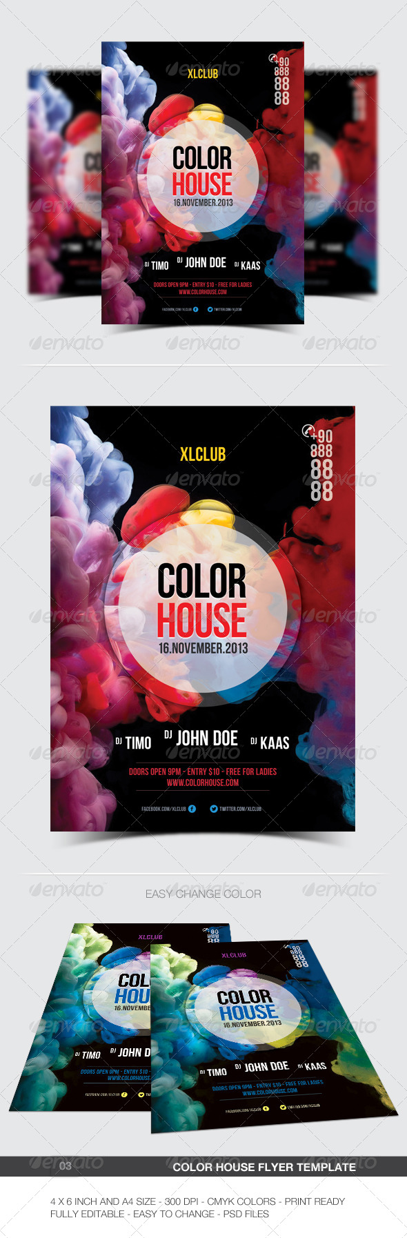 Color House Flyer Poster 03 Color House Flyer Poster 03