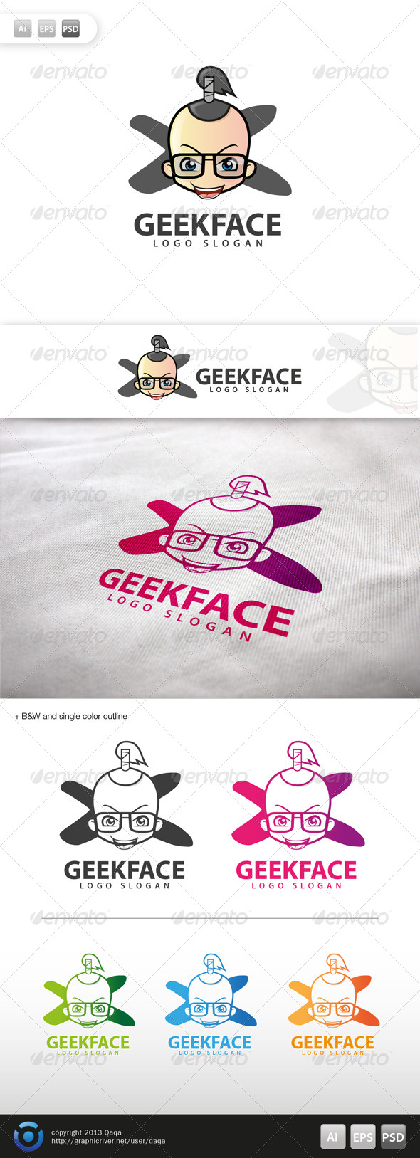 Geek Face Logo 06 Geek Face Logo 06