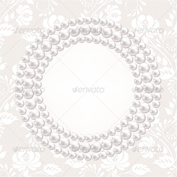 Pearl Necklace and Lace Backgrounds Pearl Necklace and Lace Backgrounds