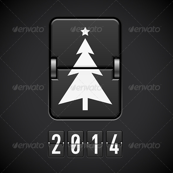 New Year Symbols on Scoreboard New Year Symbols on Scoreboard