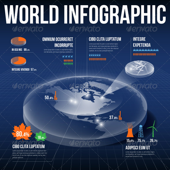 GraphicRiver Vector Globe Infographic 6007677 GraphicRiver Vector Globe Infographic 6007677