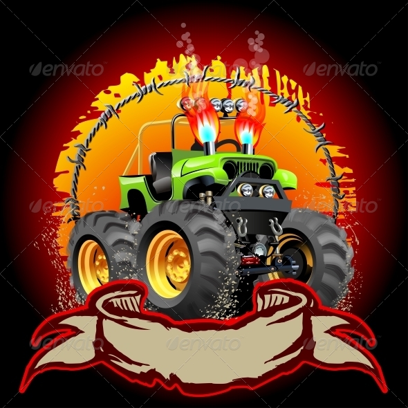 Cartoon Monster Truck