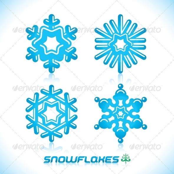 Blue Snowflakes Illustration Blue Snowflakes Illustration