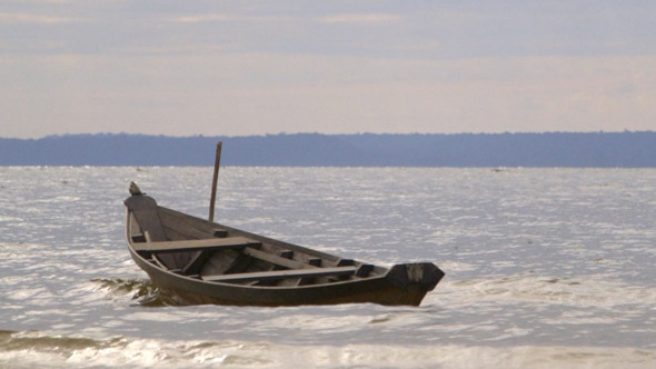 Boat on Amazon Shore Boat on Amazon Shore