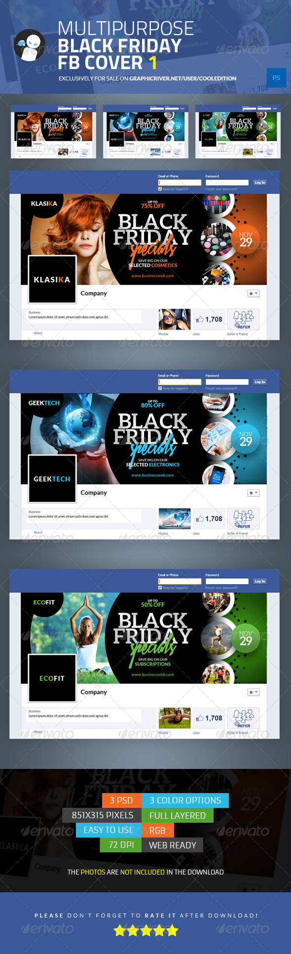 Multipurpose Black Friday Facebook Cover 1