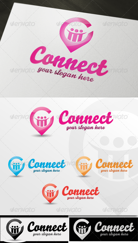 Social Business Connect Logo Template Social Business Connect Logo Template