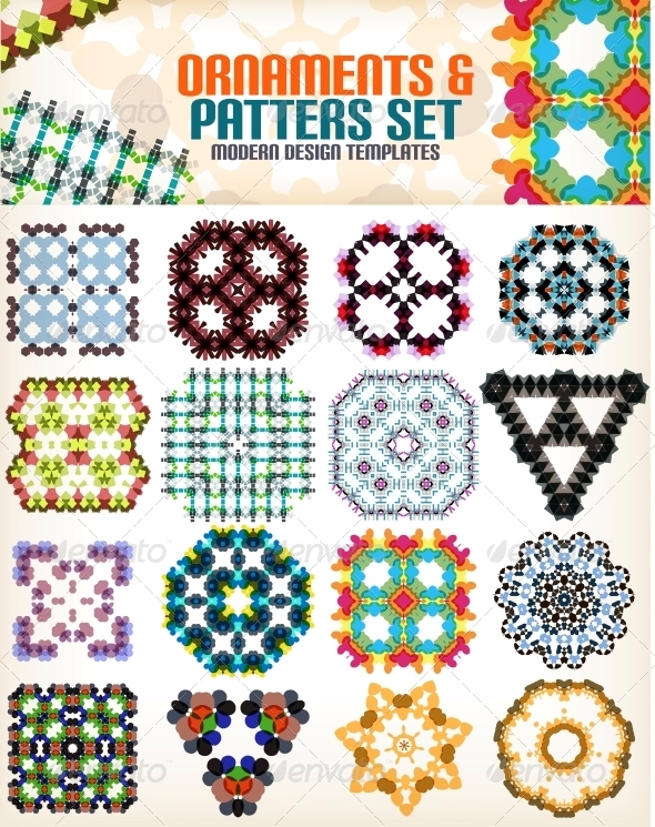 Set of Vintage Geometric Patterns for Backgrounds Set of Vintage Geometric Patterns for Backgrounds