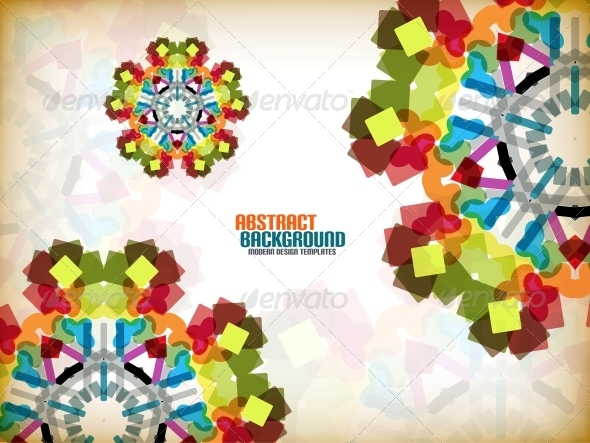 Vector Geometric Vintage Retro Background - Patterns Decorative