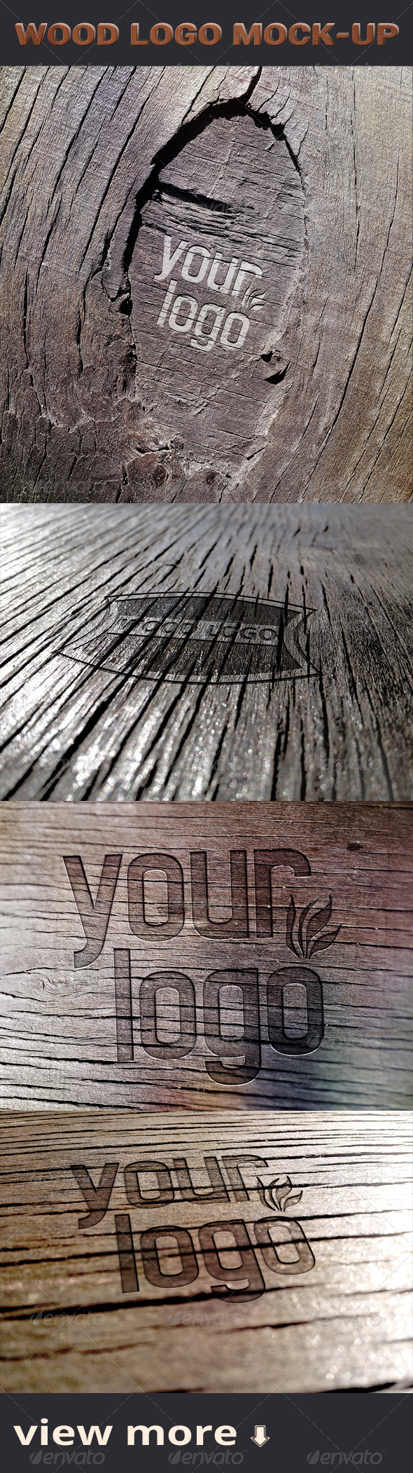 Wood Logo Mock-Ups Wood Logo Mock-Ups