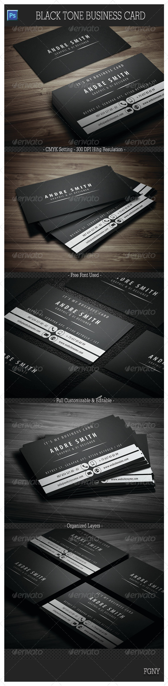 Black Tone Business Card Black Tone Business Card