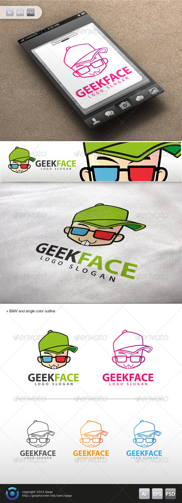 Geek Face Logo 14 Geek Face Logo 14
