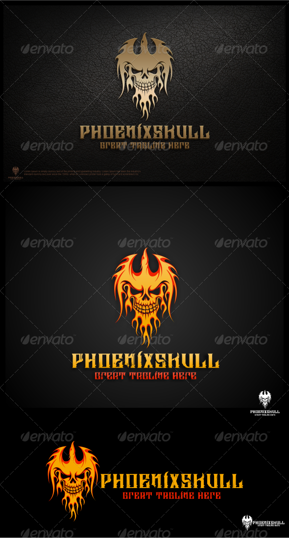 Phoenix Skull Logo Template Phoenix Skull Logo Template