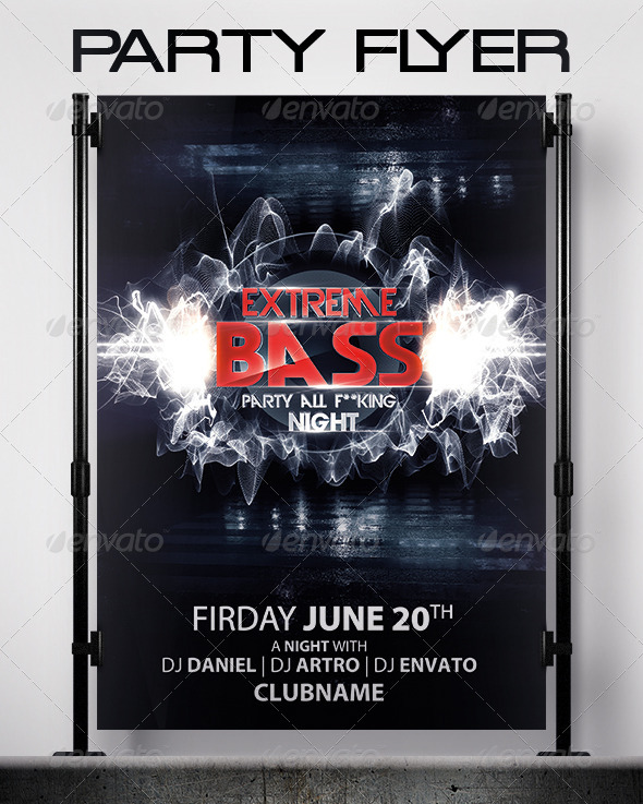 Extreme Bass Flyer - Events Flyers