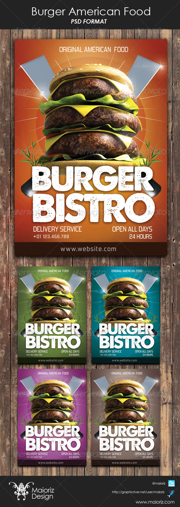 Burger American Food Flyer