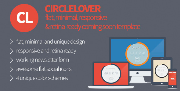 CircLover - Flat Responsive Coming Soon Template