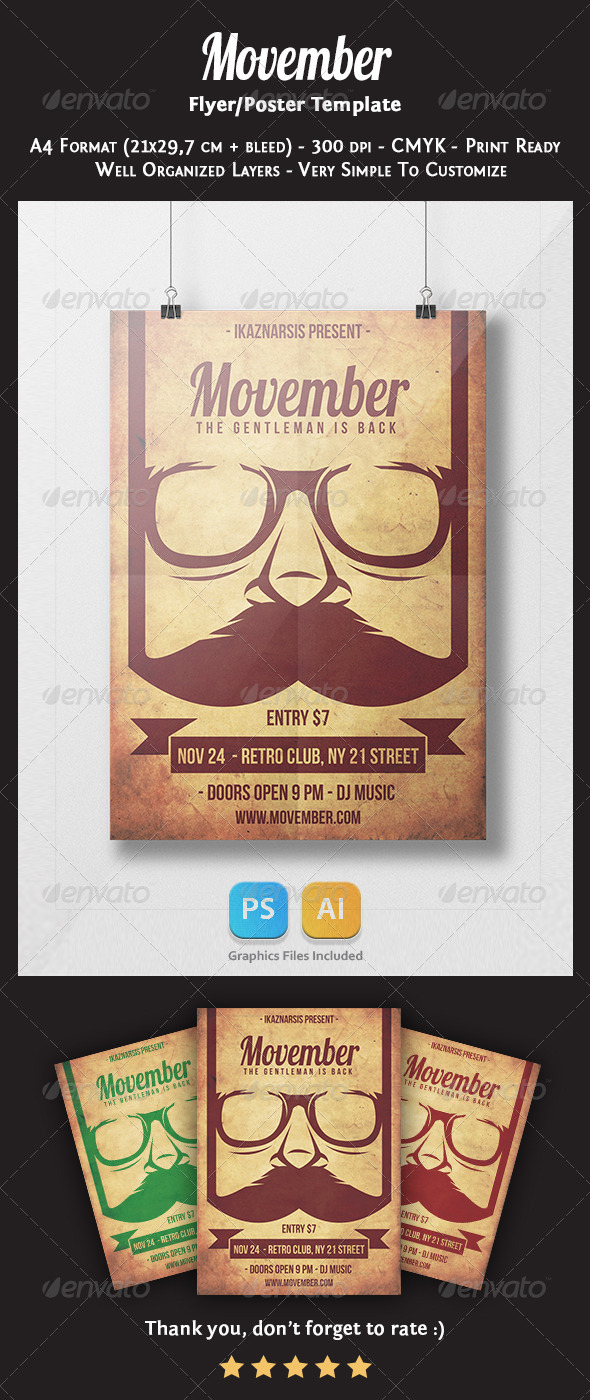 Movember Flyer Template Movember Flyer Template