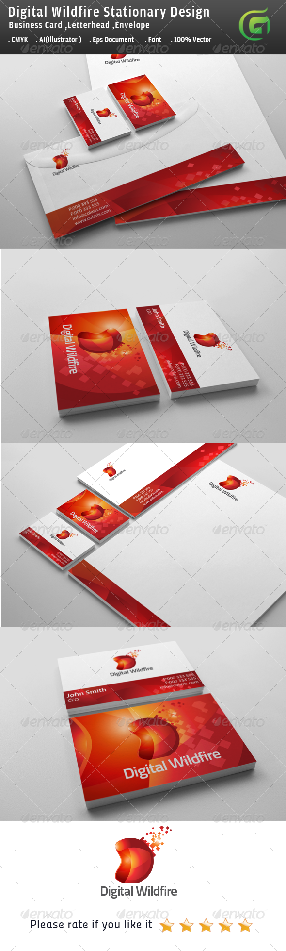 Digital Wildfire Stationary Design Digital Wildfire Stationary Design