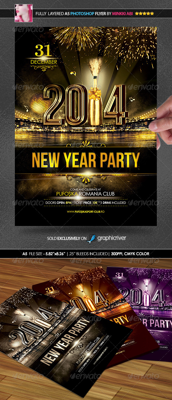 New Year Party Poster/Flyer - Holidays Events